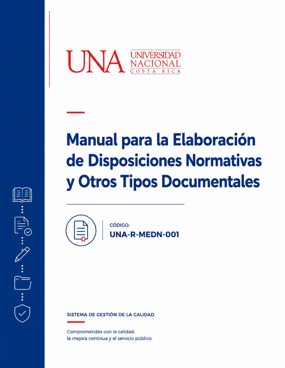 Portada del Manual para la Elaboración de Disposiciones Normativas y Otros Tipos Documentales