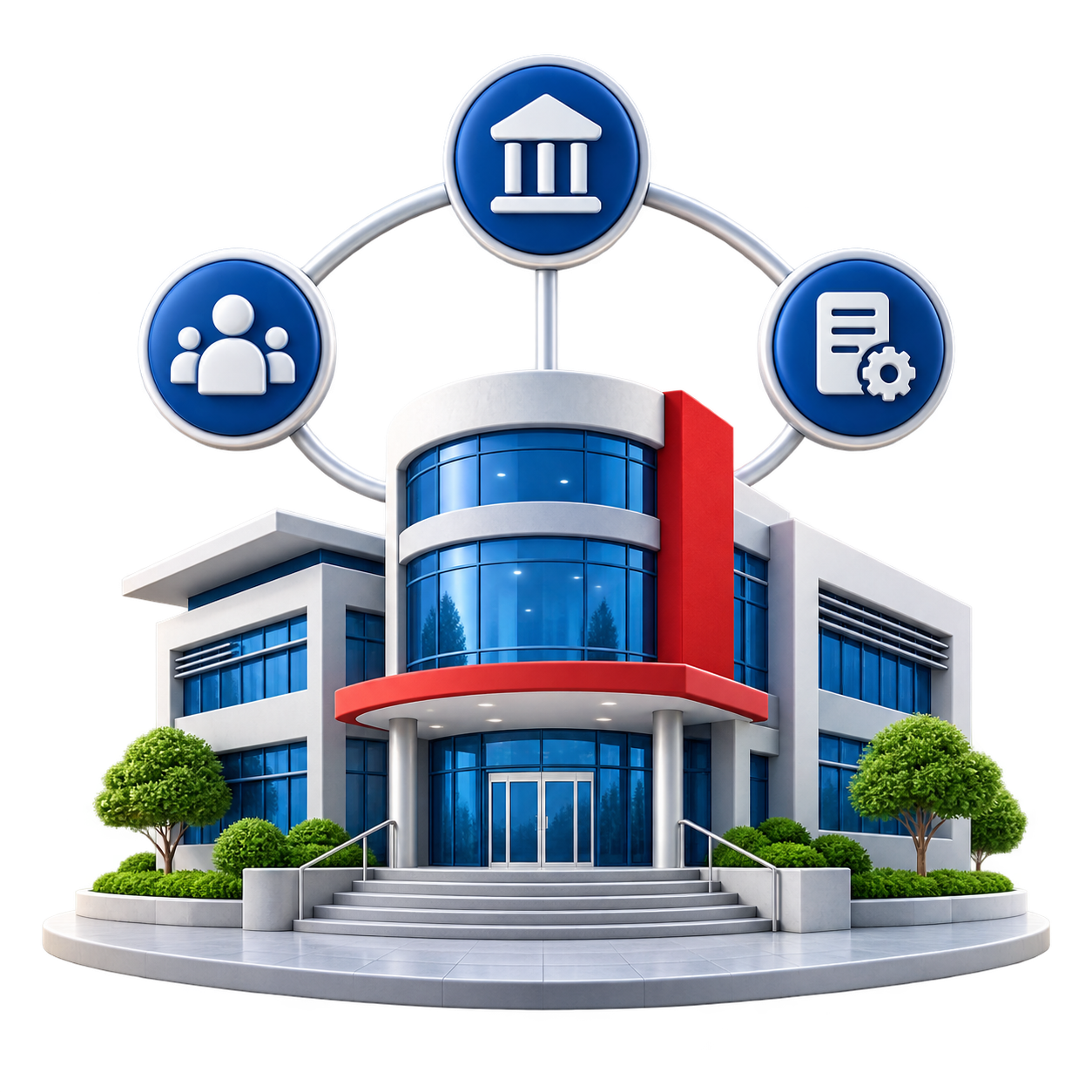 Ilustración de servicios institucionales